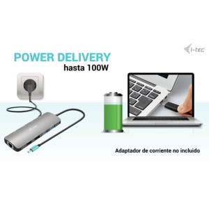 i-tec USB-C Metal Nano 2x Display Docking Station + Power Delivery 100 W i-tec USB-C Metal Nano 2x Display Docking Station + Power Delivery 100 W
