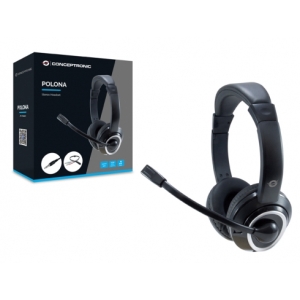 Conceptronic POLONA02BA auricular y casco Auriculares Alámbrico Diadema Juego Negro Conceptronic POLONA02BA auricular y casco Auriculares Alámbrico Diadema Juego Negro
