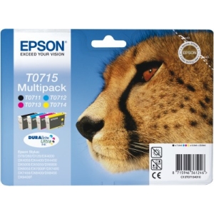 Alternative view of Epson Cheetah Multipack T0715 4 colores (etiqueta RF)