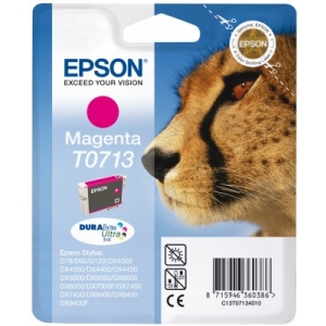 Epson Cheetah Singlepack Magenta T0713 DURABrite Ultra Ink