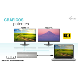 i-tec USB-C Metal Nano 2x Display Docking Station + Power Delivery 100 W i-tec USB-C Metal Nano 2x Display Docking Station + Power Delivery 100 W