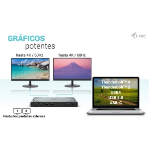 i-tec USB 3.0 / USB-C / Thunderbolt 3 Dual Display Docking Station Gen2 + Power Delivery 100W i-tec USB 3.0 / USB-C / Thunderbolt 3 Dual Display Docking Station Gen2 + Power Delivery 100W