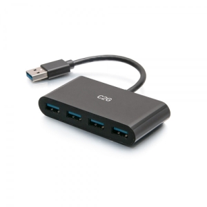 C2G Concentrador USB-A 3.0 de 4 puertos - SuperSpeed USB 5 Gbps