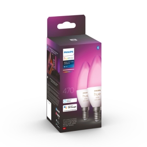 Philips Hue White and Color ambiance Vela - Bombilla inteligente E14 - (paquete de 2)