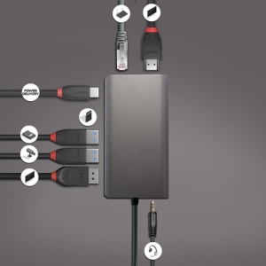 Lindy 43323 base para portátil y replicador de puertos Alámbrico USB 3.2 Gen 1 (3.1 Gen 1) Type-C Negro, Gris Lindy 43323 base para portátil y replicador de puertos Alámbrico USB 3.2 Gen 1 (3.1 Gen 1) Type-C Negro, Gris