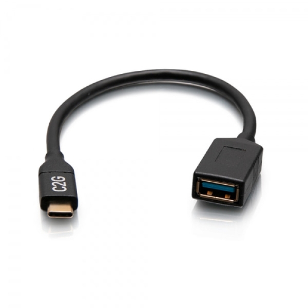 C2G Adaptador y convertidor de USB-C® macho a USB-A hembra