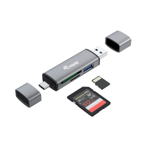 Equip 245460 lector de tarjeta USB 3.2 Gen 1 (3.1 Gen 1) Type-A/Type-C Gris Equip 245460 lector de tarjeta USB 3.2 Gen 1 (3.1 Gen 1) Type-A/Type-C Gris