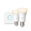 Philips Hue White Kit de inicio: 2 bombillas inteligentes E27 (1100)