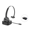 Conceptronic POLONA03BD auricular y casco Auriculares Inalámbrico Diadema Oficina/Centro de llamadas Bluetooth Base de carga Negro