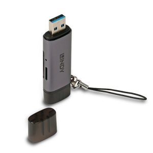 Lindy 43335 lector de tarjeta USB 3.2 Gen 1 (3.1 Gen 1) Type-A/Type-C Negro, Gris Lindy 43335 lector de tarjeta USB 3.2 Gen 1 (3.1 Gen 1) Type-A/Type-C Negro, Gris