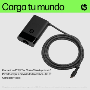 HP Cargador para portátil USB-C de 65 W HP Cargador para portátil USB-C de 65 W