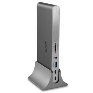 Lindy DST-Pro 5K Alámbrico USB 3.2 Gen 1 (3.1 Gen 1) Type-C Plata