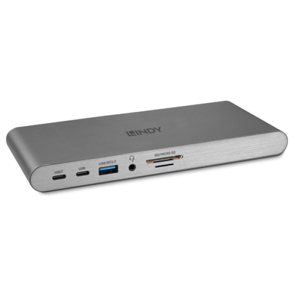Lindy DST-Pro 5K Alámbrico USB 3.2 Gen 1 (3.1 Gen 1) Type-C Plata