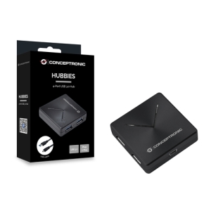 Conceptronic HUBBIES02B hub de interfaz USB 3.2 Gen 1 (3.1 Gen 1) Mini-B 5000 Mbit/s Negro