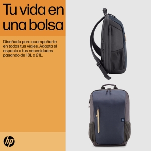 HP Mochila para portátil Travel de 15,6 pulgadas y 18 litros, color gris HP Mochila para portátil Travel de 15,6 pulgadas y 18 litros, color gris