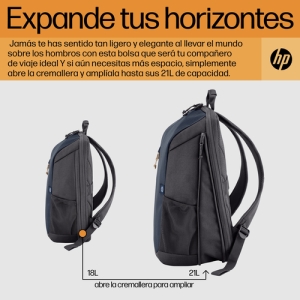 HP Mochila para portátil Travel de 15,6 pulgadas y 18 litros, color gris HP Mochila para portátil Travel de 15,6 pulgadas y 18 litros, color gris