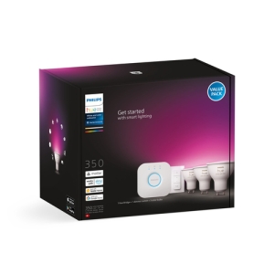 Alternative view of Philips Hue White and Color ambiance Kit de inicio: 3 focos inteligentes GU10 + regulador de intensidad