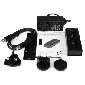 StarTech.com Hub Concentrador USB 3.0 (5Gbps) de 4 Puertos y 3 Puertos de Carga USB ( 2x 1A y 1x 2A) - Ladrón con Carcasa de Metal StarTech.com Hub Concentrador USB 3.0 (5Gbps) de 4 Puertos y 3 Puertos de Carga USB ( 2x 1A y 1x 2A) - Ladrón con Carcasa de Metal