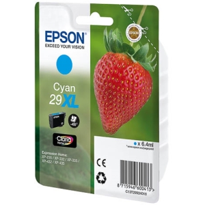 Epson Strawberry 29XL C cartucho de tinta 1 pieza(s) Original Alto rendimiento (XL) Cian