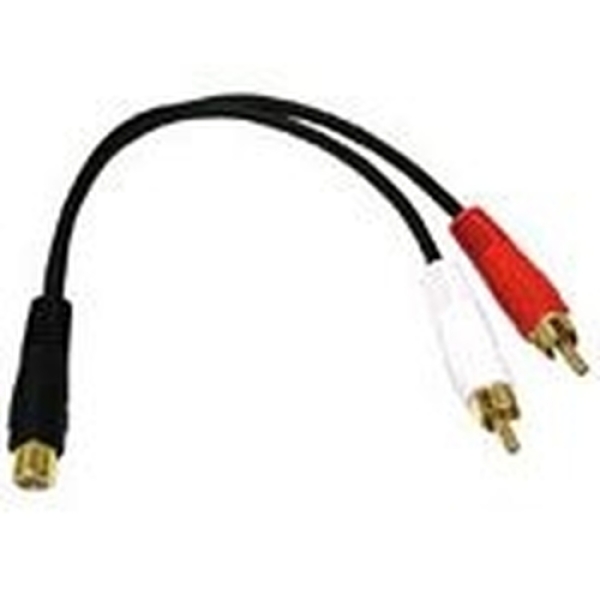 C2G Value Series RCA Jack to RCA Plug x2 Y-Cable cable de audio 2 x RCA Negro