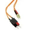 C2G 1m LC/SC LSZH Duplex 62.5/125 Multimode Fibre Patch Cable cable de fibra optica Naranja