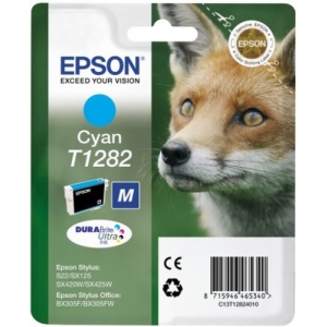 Epson Fox Singlepack Cyan T1282 DURABrite Ultra Ink Epson Fox Singlepack Cyan T1282 DURABrite Ultra Ink