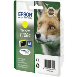 Epson Fox Singlepack Yellow T1284 DURABrite Ultra Ink Epson Fox Singlepack Yellow T1284 DURABrite Ultra Ink