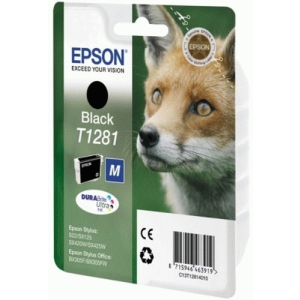 Epson Fox Singlepack Black T1281 DURABrite Ultra Ink Epson Fox Singlepack Black T1281 DURABrite Ultra Ink