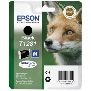 Epson Fox Singlepack Black T1281 DURABrite Ultra Ink Epson Fox Singlepack Black T1281 DURABrite Ultra Ink
