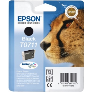 Epson Cheetah Singlepack Black T0711 DURABrite Ultra Ink