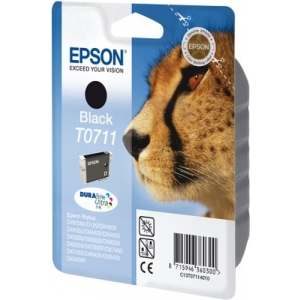 Epson Cheetah Singlepack Black T0711 DURABrite Ultra Ink