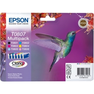 Epson Hummingbird Multipack 6-colours T0807 Claria Photographic Ink