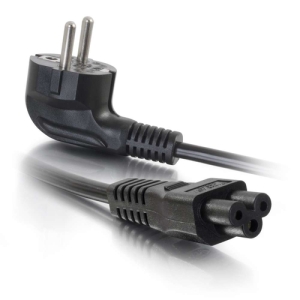 C2G Cable de alimentación europeo de 2 m para portátil (CEE 7/7 a IEC 60320 C5)