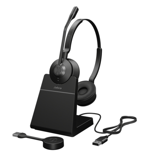 Jabra Engage 55 Auriculares Inalámbrico Diadema Oficina/Centro de llamadas Bluetooth Base de carga Negro