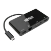 Tripp Lite U444-06N-HV4GUB Adaptador USB 3.1 Gen 1 USB-C, 4K @30Hz - HDMI, VGA, Puerto de Hub USB-A y Gigabit Ethernet, Negro Tripp Lite U444-06N-HV4GUB Adaptador USB 3.1 Gen 1 USB-C