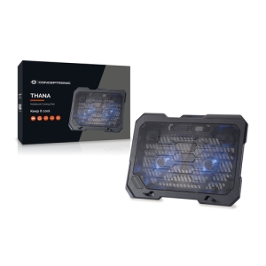 Conceptronic THANA01B almohadilla fría 39,6 cm (15.6") Negro 6 cm (15.6