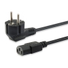 Equip 112121 cable de transmisión Negro 3 m Enchufe tipo F C13 acoplador Equip 112121 cable de transmisión Negro 3 m Enchufe tipo F C13 acoplador