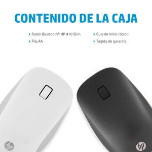 HP Ratón Bluetooth 410 de perfil bajo y plata HP Ratón Bluetooth 410 de perfil bajo y plata