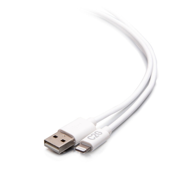 C2G Cable de sincronización y de carga de macho USB-A a macho Lightning
