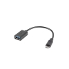 ADAPTADOR LANBERG OTG USB MICRO(M) 2.0 A USB-A(H) 15 CM NEGRO
