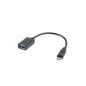 ADAPTADOR LANBERG OTG USB MICRO(M) 2.0 A USB-A(H) 15 CM NEGRO