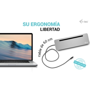 i-tec USB-C Metal Ergonomic 3x 4K Display Docking Station + Power Delivery 100 W