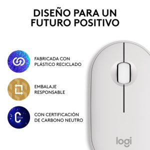 Logitech Pebble 2 M350s ratón Ambidextro RF Wireless + Bluetooth Óptico 4000 DPI