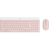 Logitech MK470 Slim Combo teclado Ratón incluido RF inalámbrico QWERTY Internacional de EE.UU. Rosa
