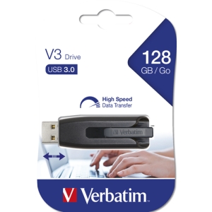 Verbatim V3 - Unidad USB 3.0 128 GB - Negro Verbatim V3 - Unidad USB 3.0 128 GB - Negro