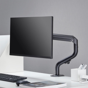 AISENS Soporte de Mesa ECO Contrapeso Giratorio e Inclinable para Monitor/TV 8Kg (3 Pivotes, 1 Brazo) de 17-32, Negro