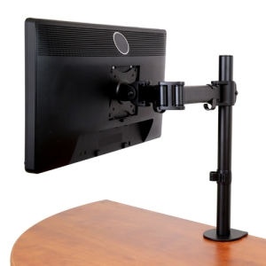 StarTech.com Soporte VESA de Sobremesa para 1 Monitor - Base para Pantallas VESA de hasta 34" con Mástil Articulado - Altura Ajustable - de Montaje mediante Abrazadera/ Ojal - Negro