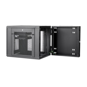 StarTech.com Rack 12U de 19" para Montaje en Pared con 4 Columnas, Puerta con Bisagras y 61cm/24" de Profundidad - Rack con Cierre con Llave y Estante - Rack de TI con Ventilación