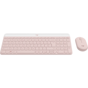 Logitech MK470 Slim Combo teclado Ratón incluido RF inalámbrico QWERTY Internacional de EE.UU. Rosa