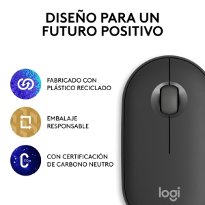 Logitech Pebble 2 M350s ratón Ambidextro RF Wireless + Bluetooth Óptico 4000 DPI